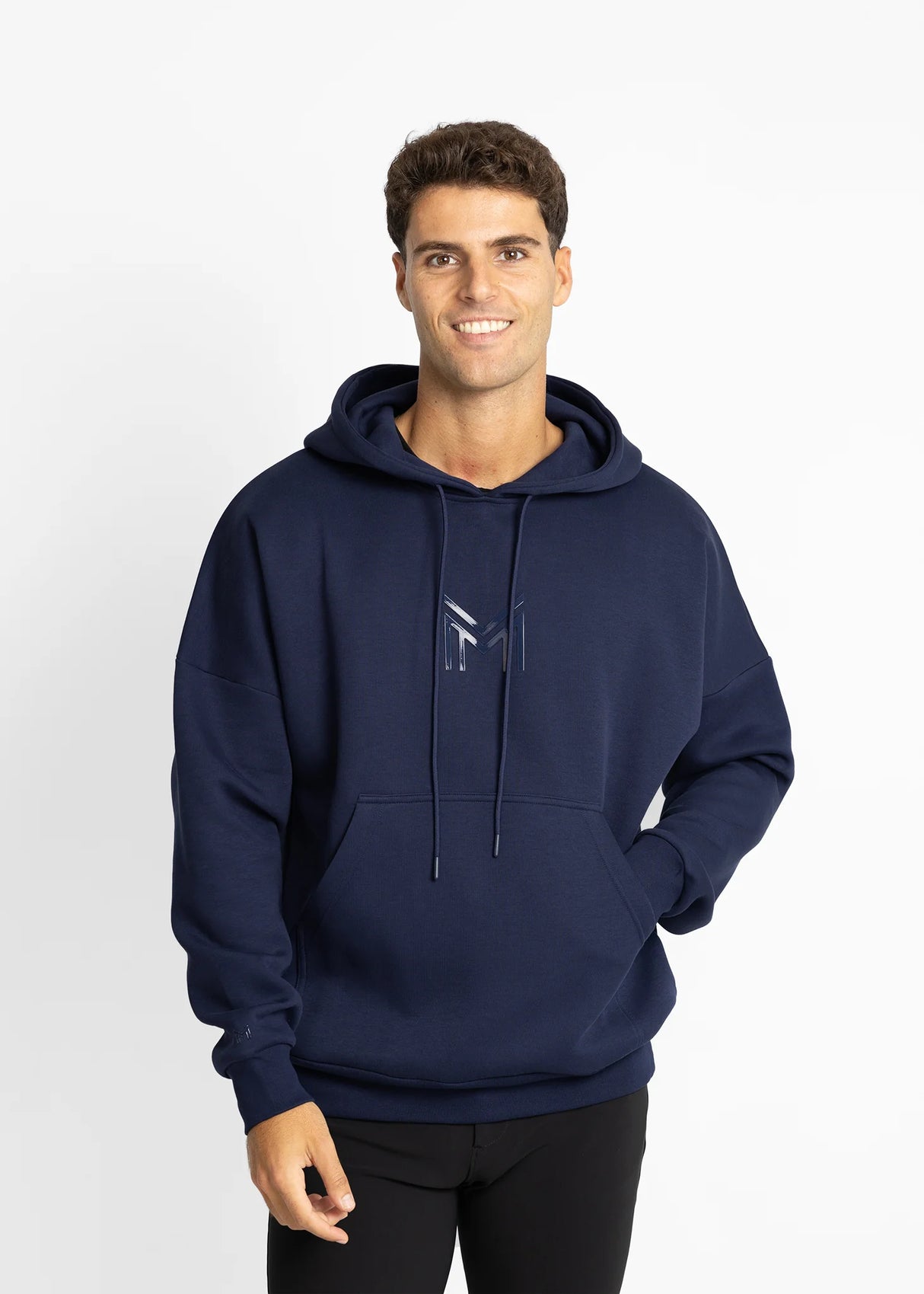 Maximilian Icon Oversized Hoodie Navy
