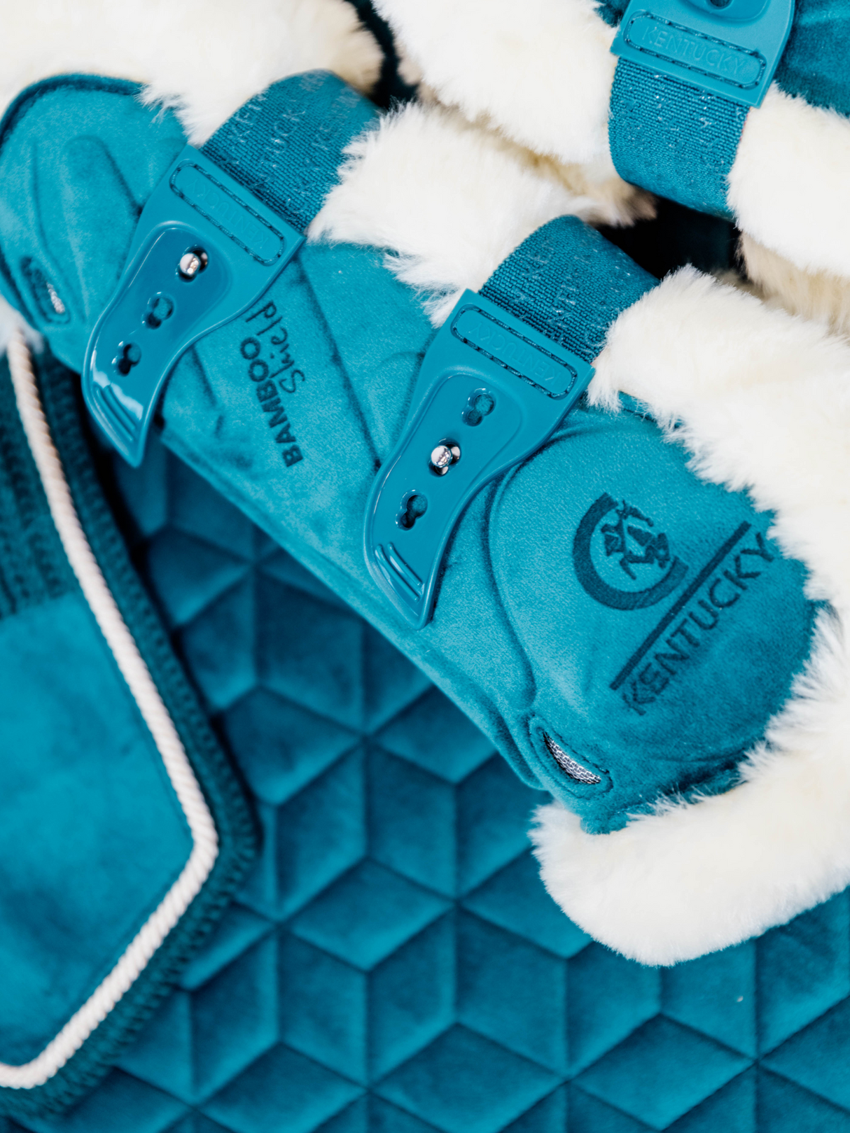 Kentucky Velvet Fleece Bamboo Tendon & Fetlock Boots Emerald