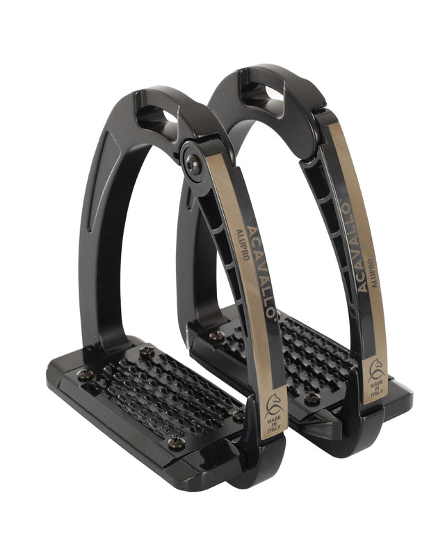 Acavallo Arena AluPro Stirrups Total Black