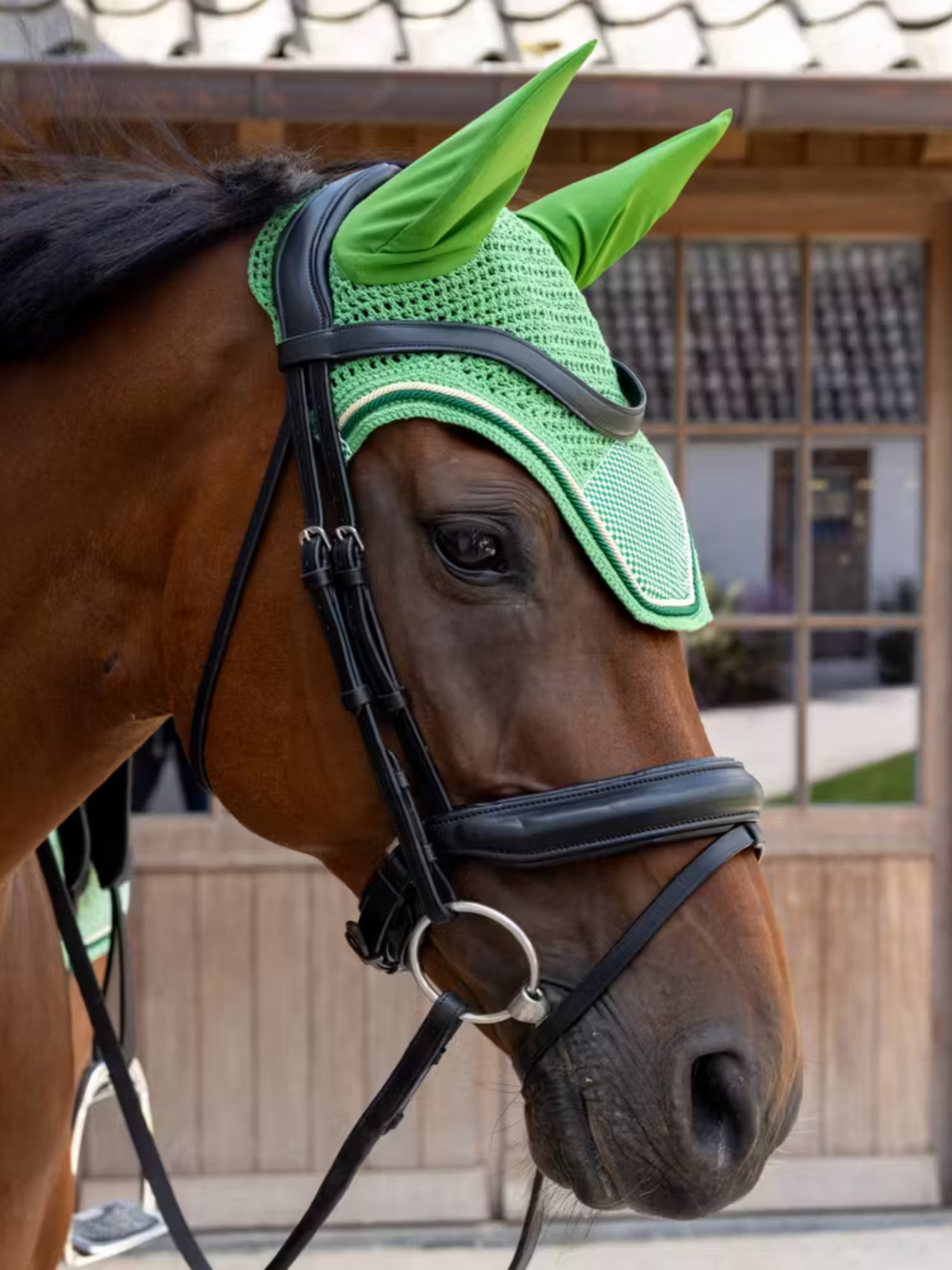 Kentucky Velvet Printing Wellington Ear Bonnet Green