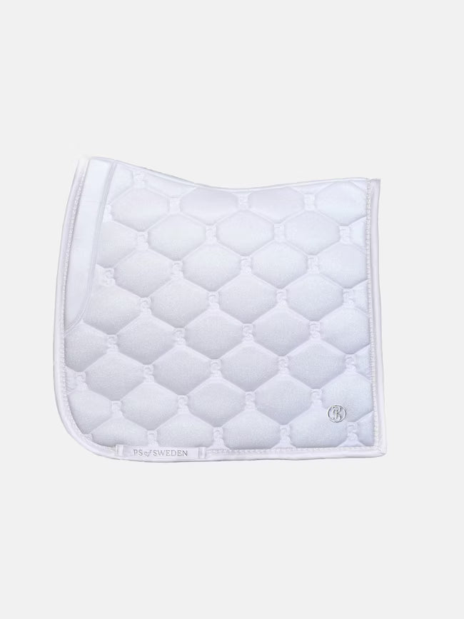 PS of Sweden Stardust Pearl Dressage Saddle Pad Sparkly White
