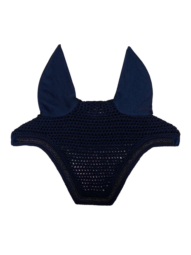 Kentucky Velvet Mini Pearls Wellington Ear Bonnet Navy