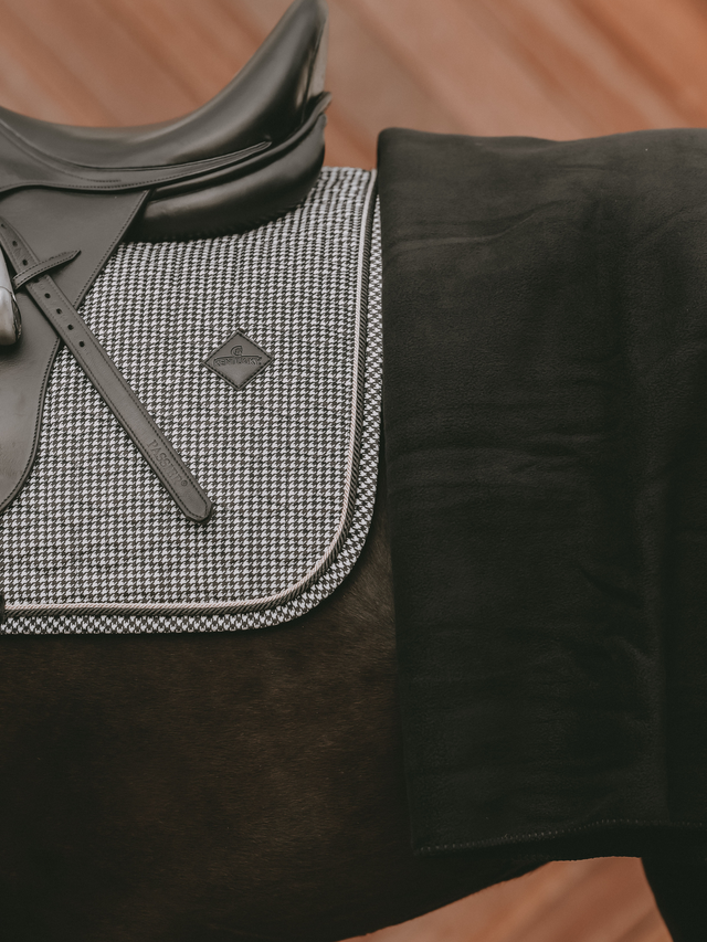 Kentucky Pied-de-Poule Dressage Saddle Pad Black