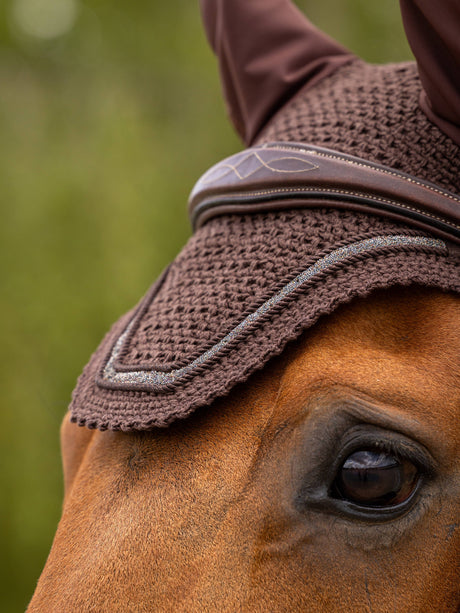 LeMieux Crystal Ear Bonnet Brown