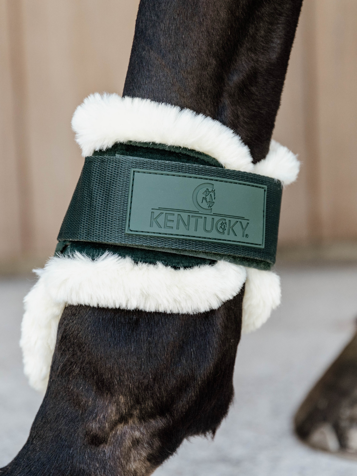 Kentucky Velvet Fleece Bamboo Tendon & Fetlock Boots Dark Green