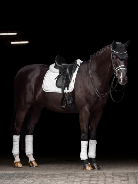 LeMieux Crystal Suede Dressage Saddle Pad White