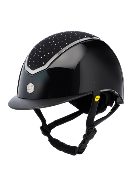 Charles Owen Kylo Crystal Helmet Black Gloss/Silver