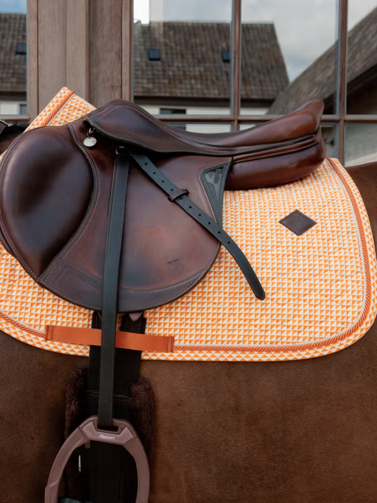Kentucky Velvet Printing Jump Saddle Pad Orange