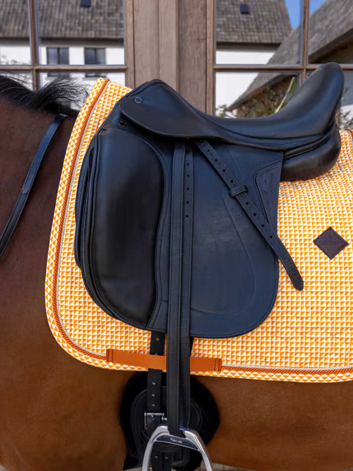 Kentucky Velvet Printing Dressage Saddle Pad Orange