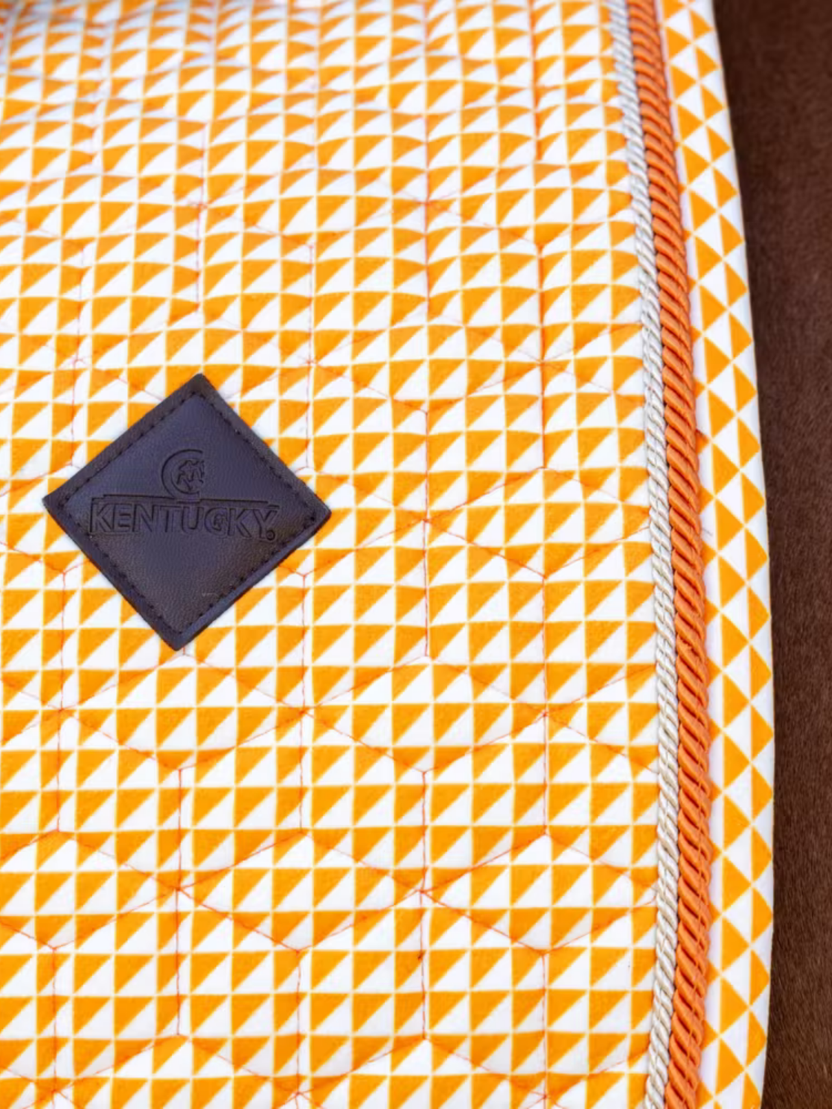 Kentucky Velvet Printing Dressage Saddle Pad Orange