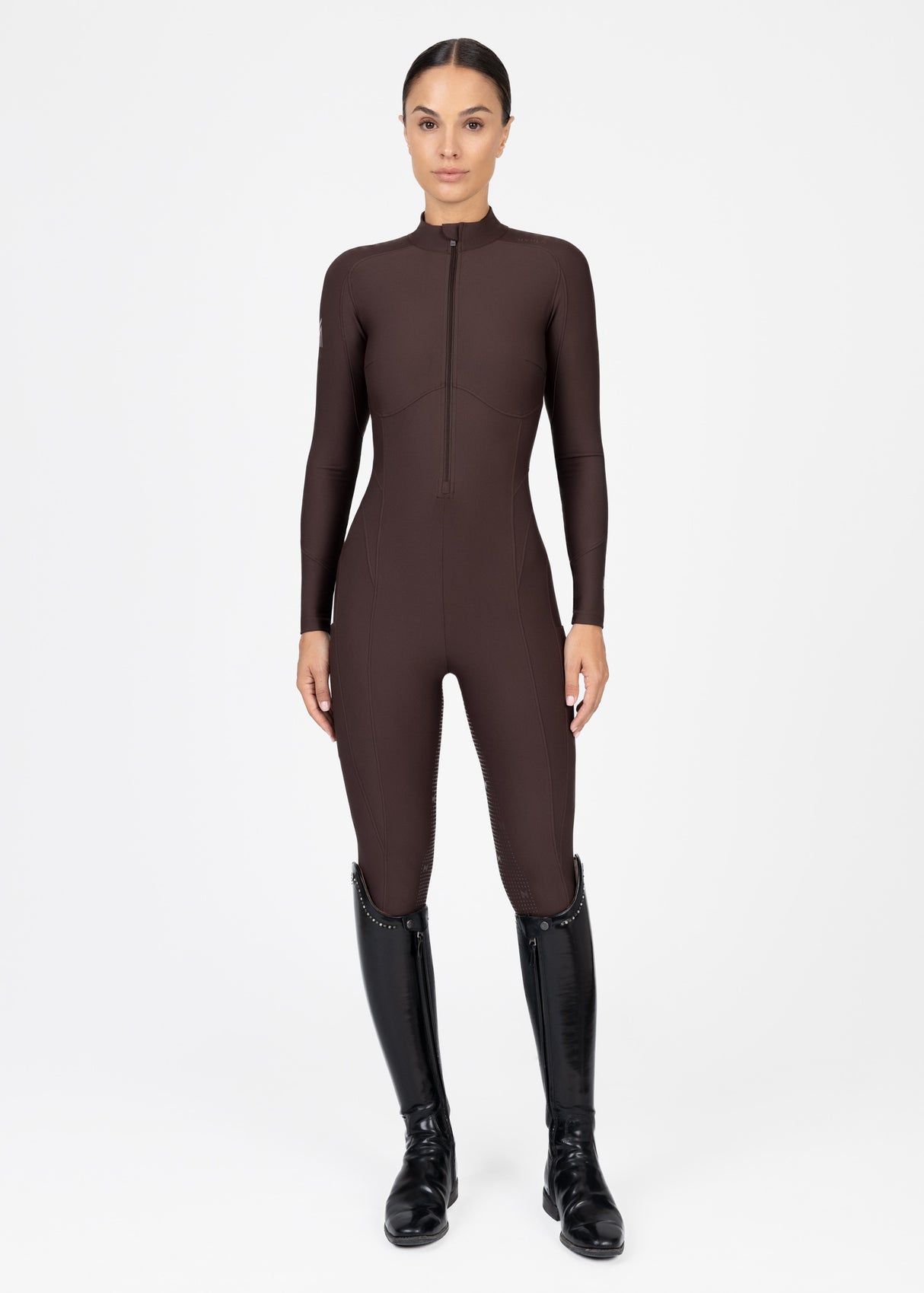 Maximilian Femme Riding Jumpsuit Chocolate