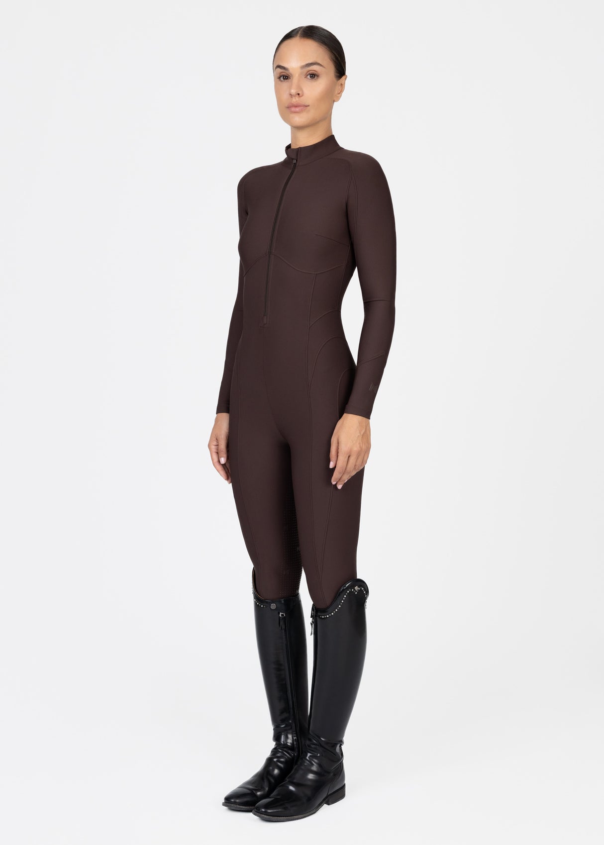 Maximilian Femme Riding Jumpsuit Chocolate