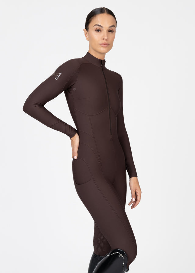 Maximilian Femme Riding Jumpsuit Chocolate