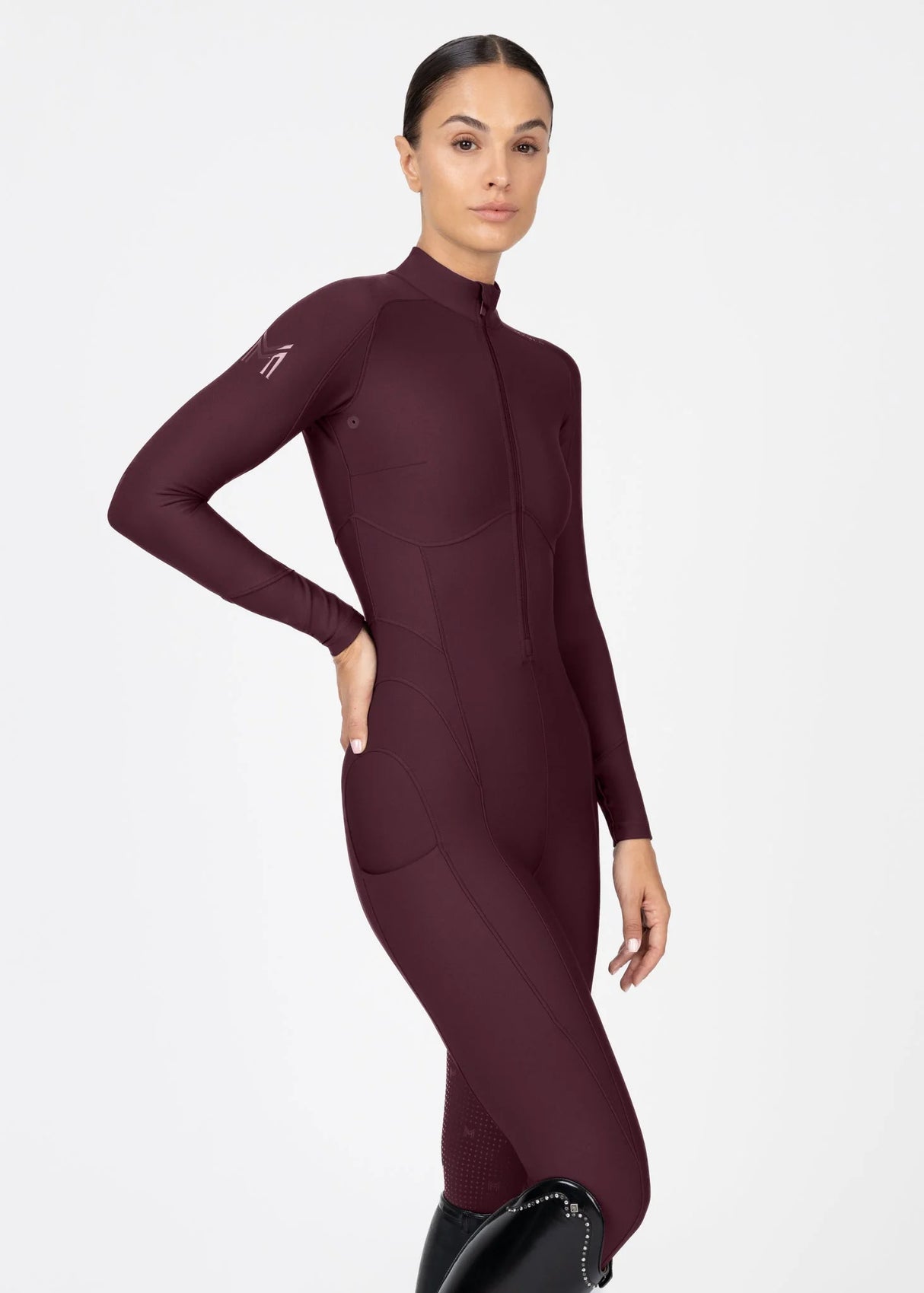 Maximilian Femme Riding Jumpsuit Burgundy