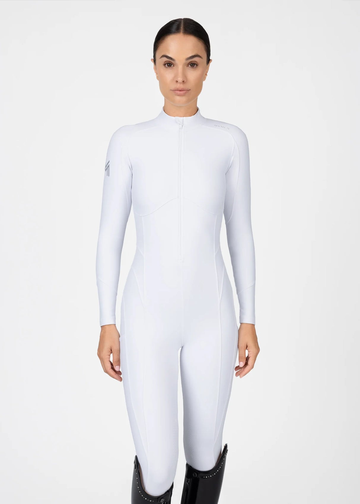 Maximilian Femme Riding Jumpsuit White