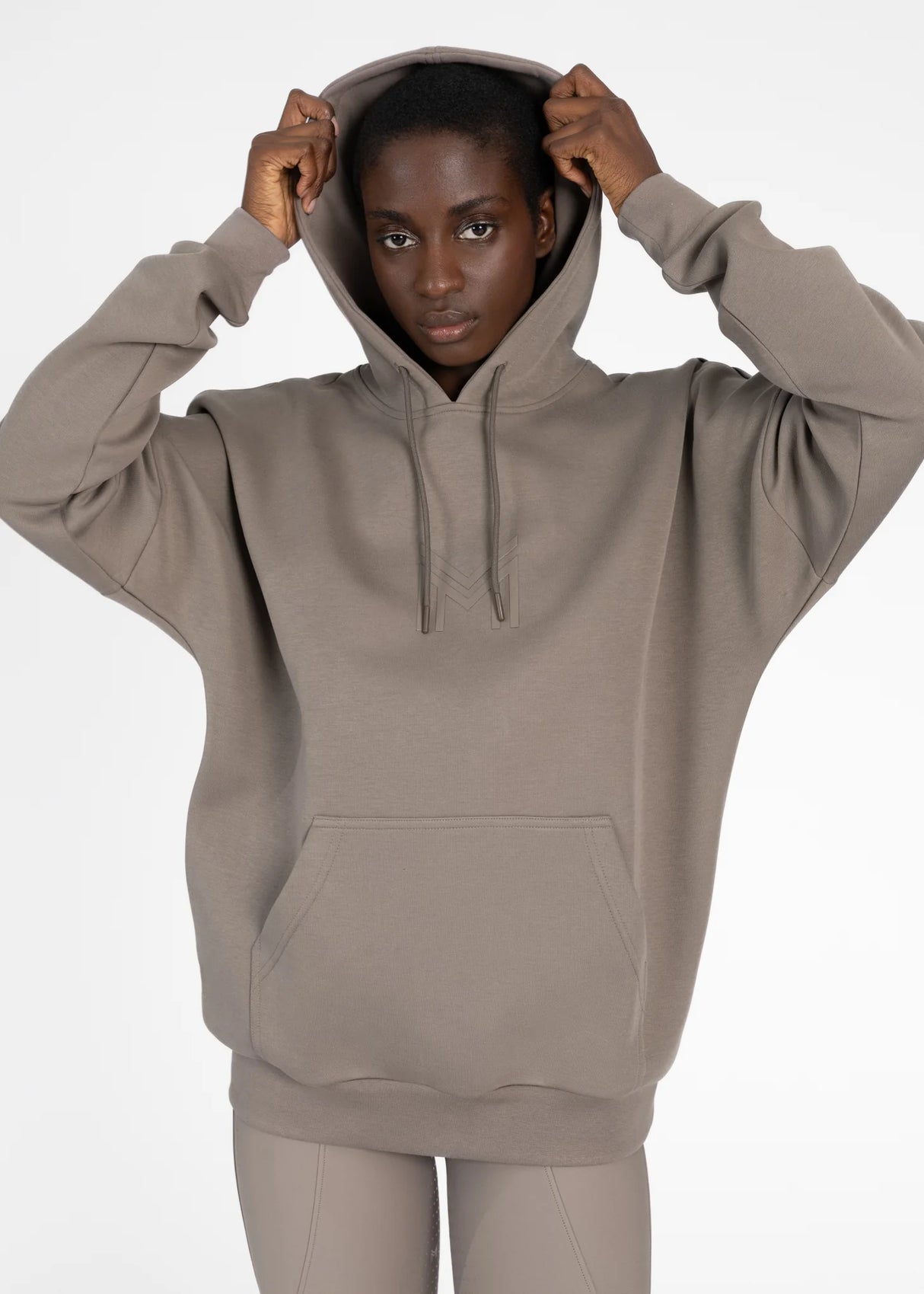 Maximilian Icon Oversized Hoodie Taupe