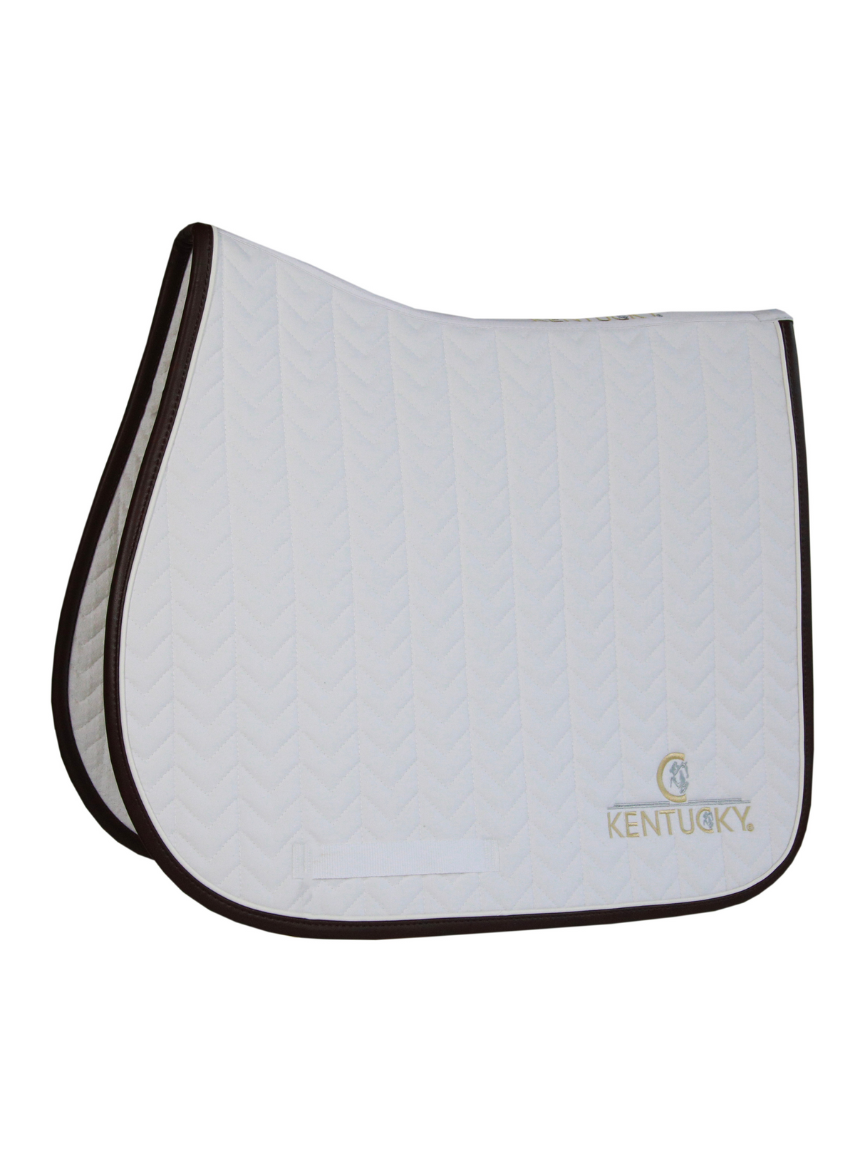 Kentucky Leather Fishbone Jump Saddle Pad White