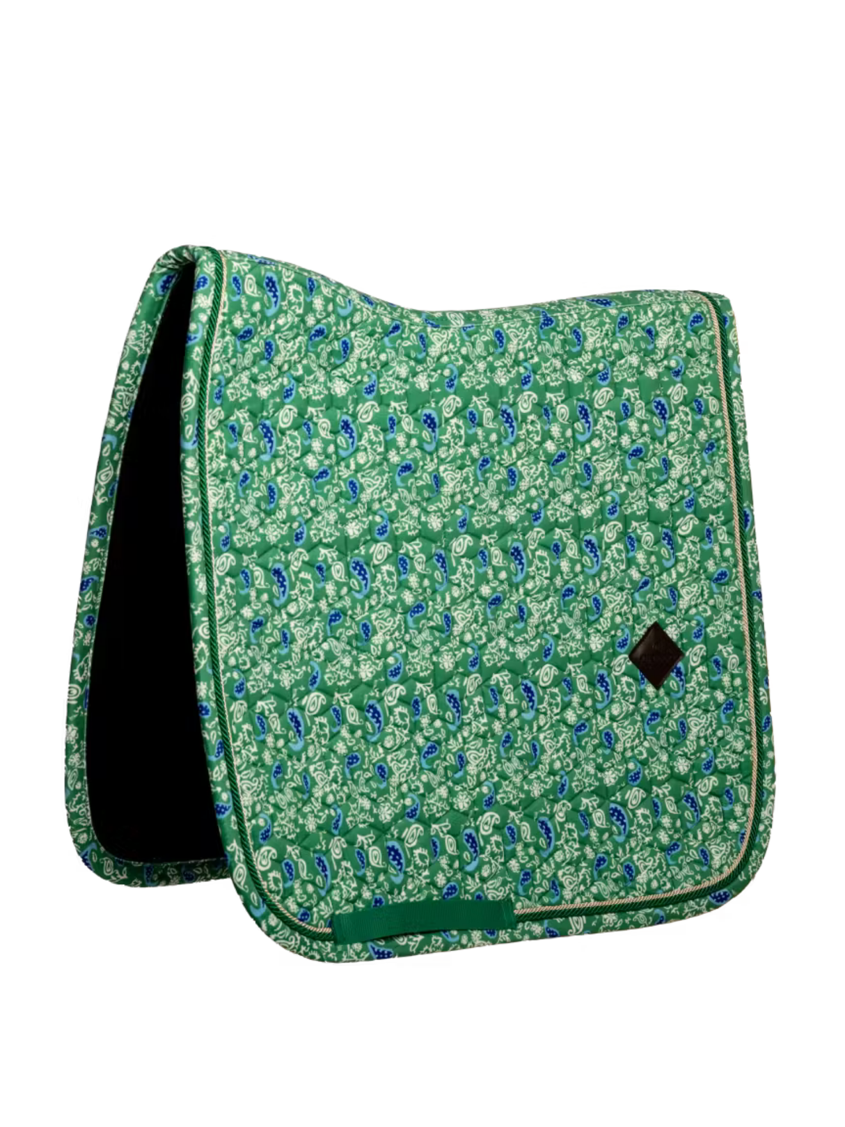 Kentucky Velvet Printing Dressage Saddle Pad Green/Navy