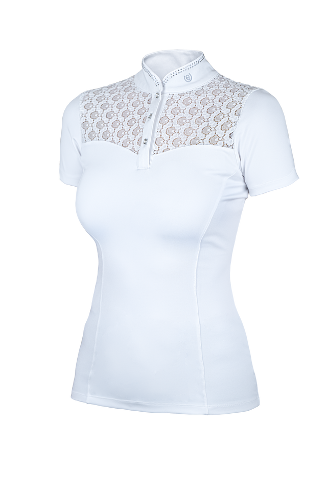 Equestrian Stockholm Crystal Champion Short-Sleeve Top White