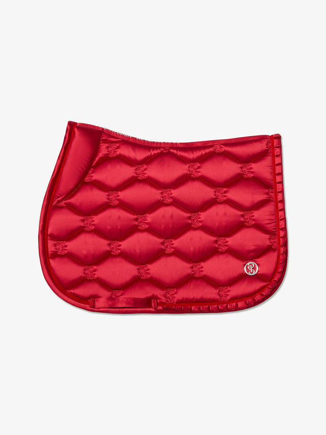 PS of Sweden Ruffle Jump Saddle Pad Cranberry Red