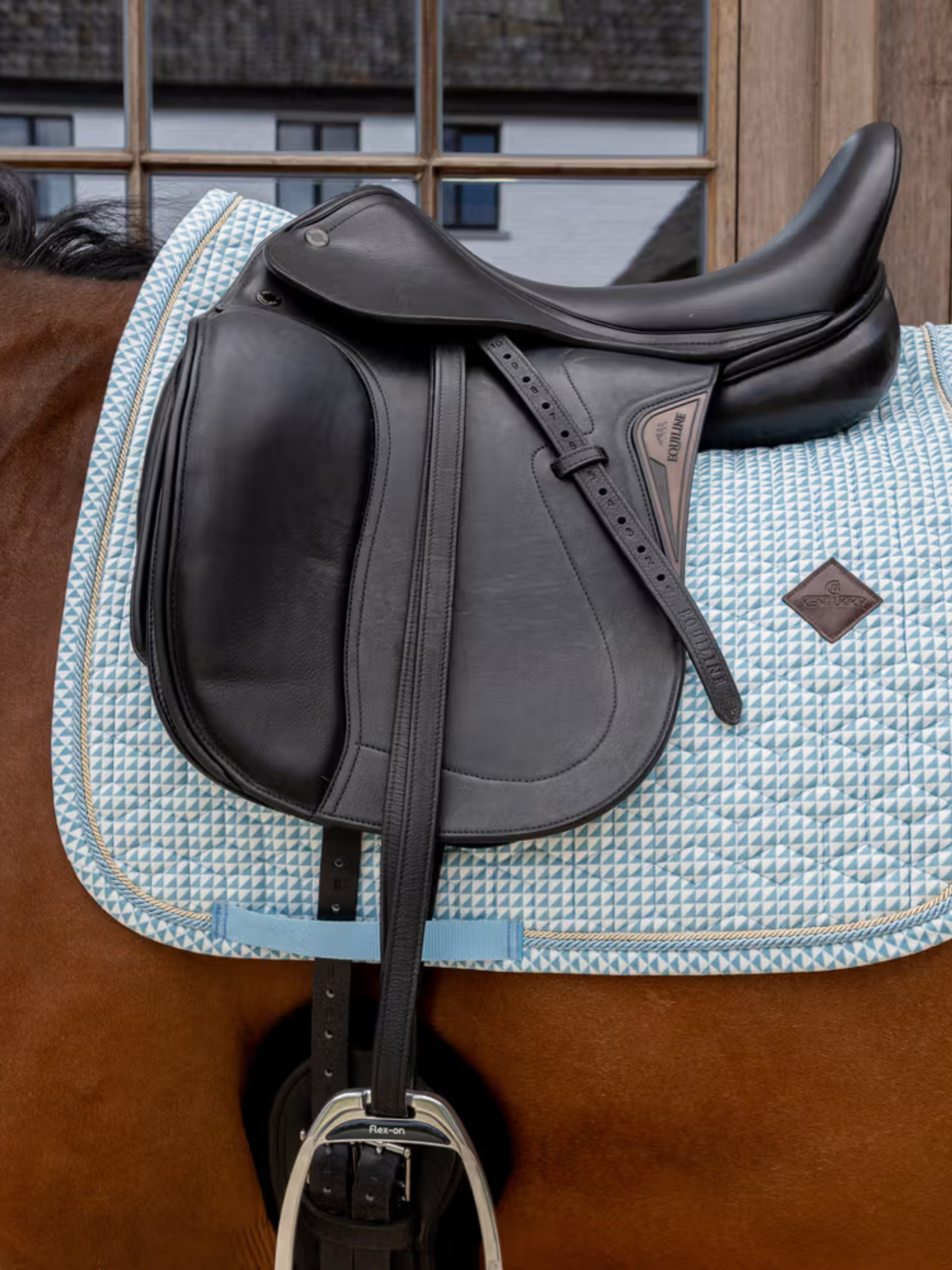 Kentucky Velvet Printing Dressage Saddle Pad Light Blue