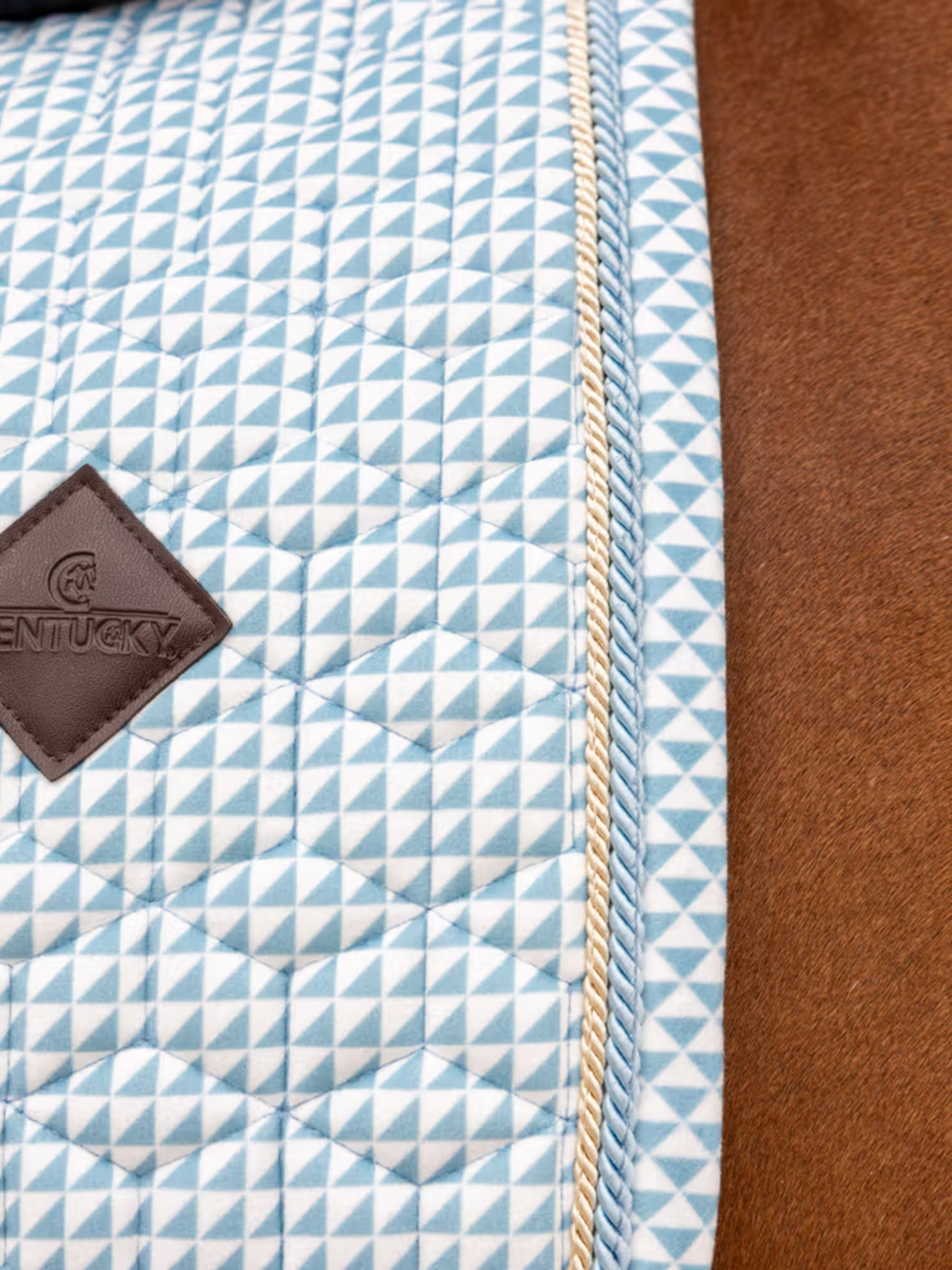 Kentucky Velvet Printing Dressage Saddle Pad Light Blue