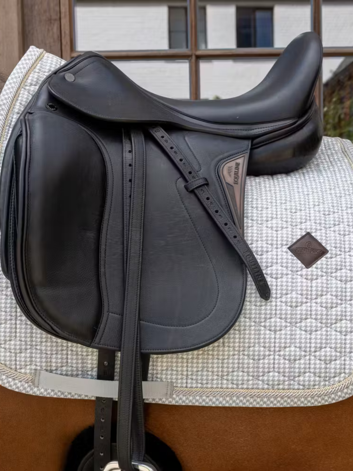 Kentucky Velvet Printing Dressage Saddle Pad Grey/White