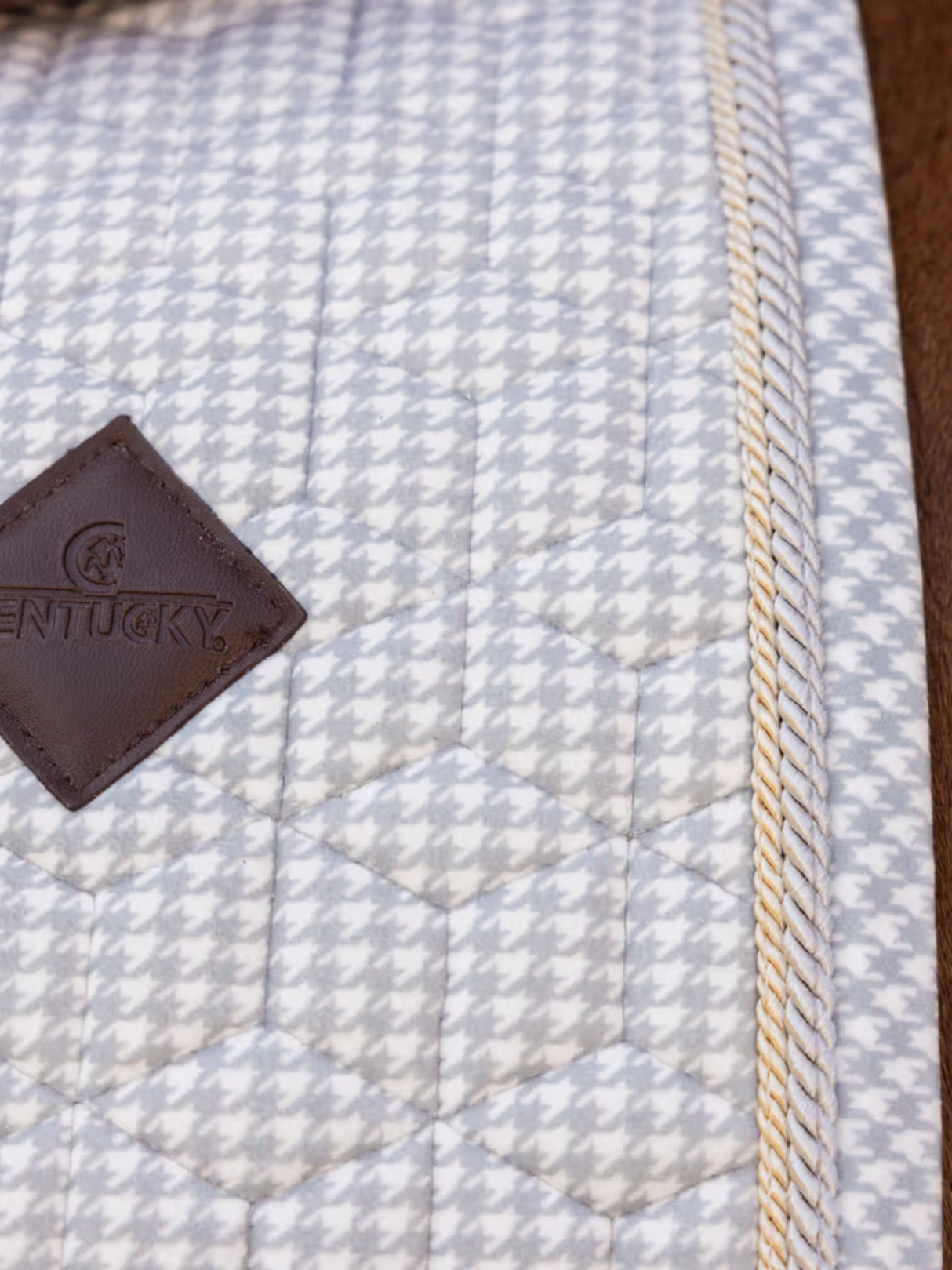 Kentucky Velvet Printing Dressage Saddle Pad Grey/White