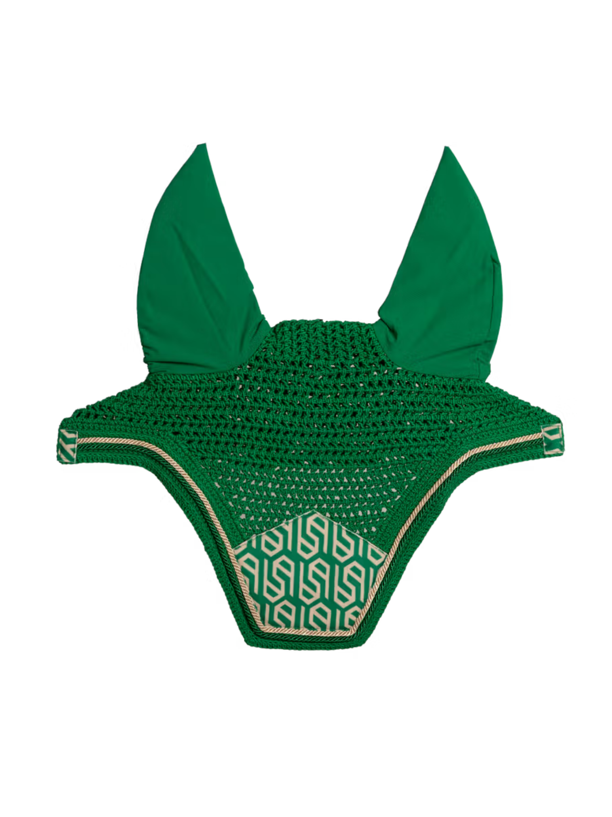Kentucky Velvet Printing Wellington Ear Bonnet Green/White