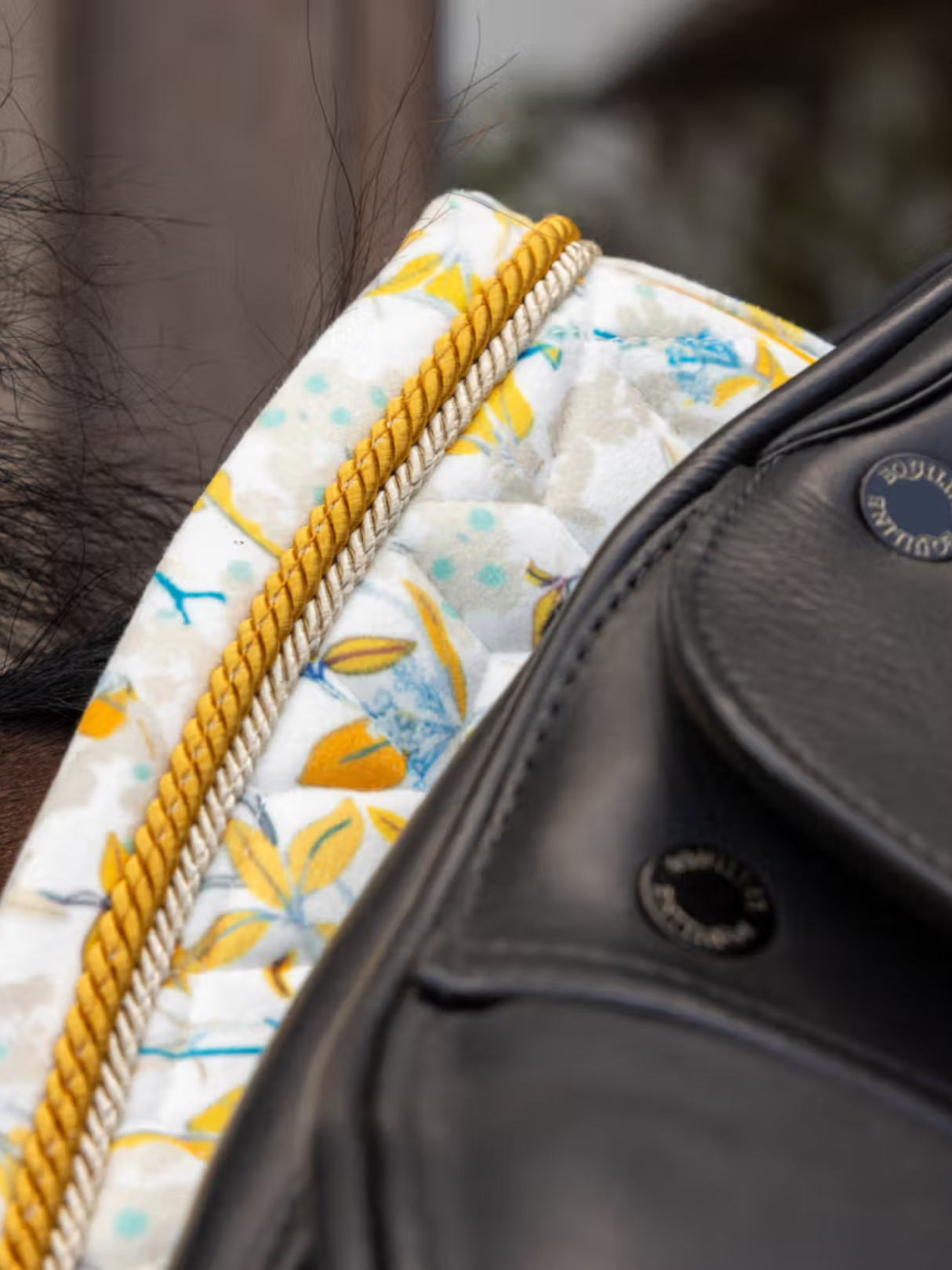 Kentucky Velvet Printing Dressage Saddle Pad Brown/White