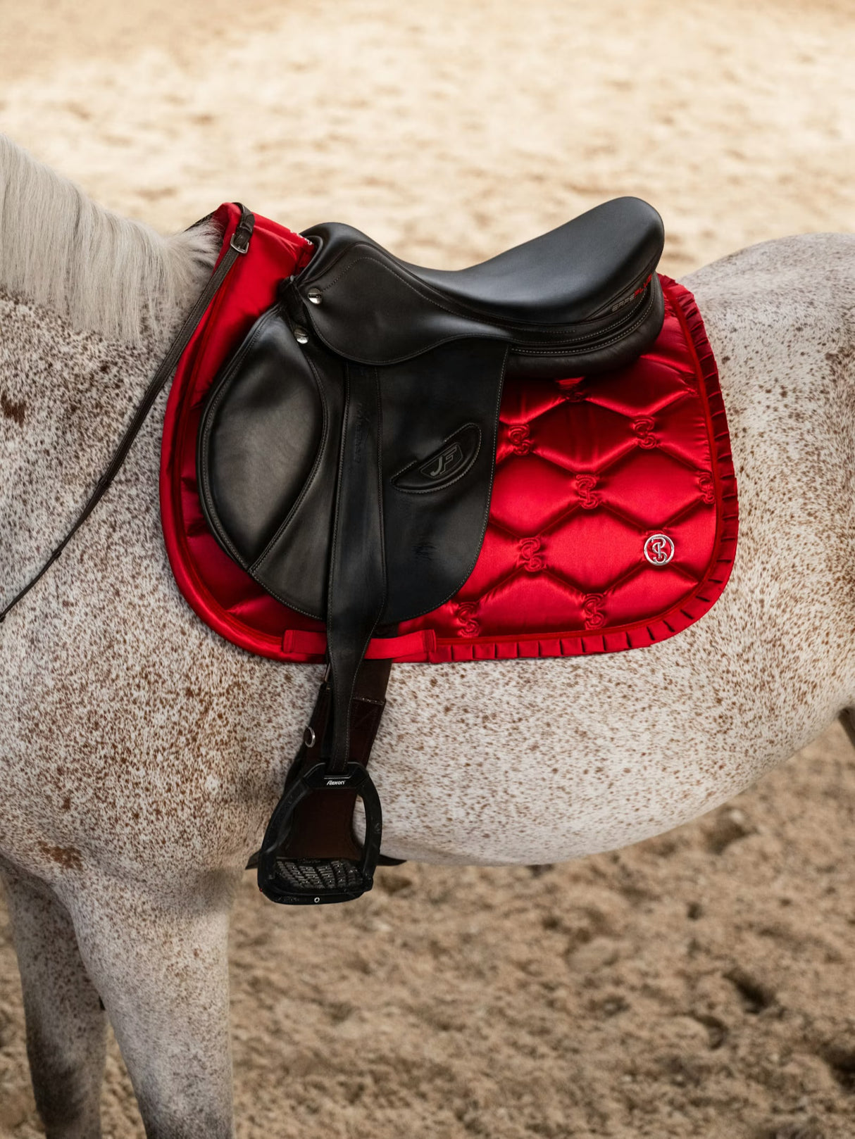 PS of Sweden Ruffle Jump Saddle Pad Cranberry Red
