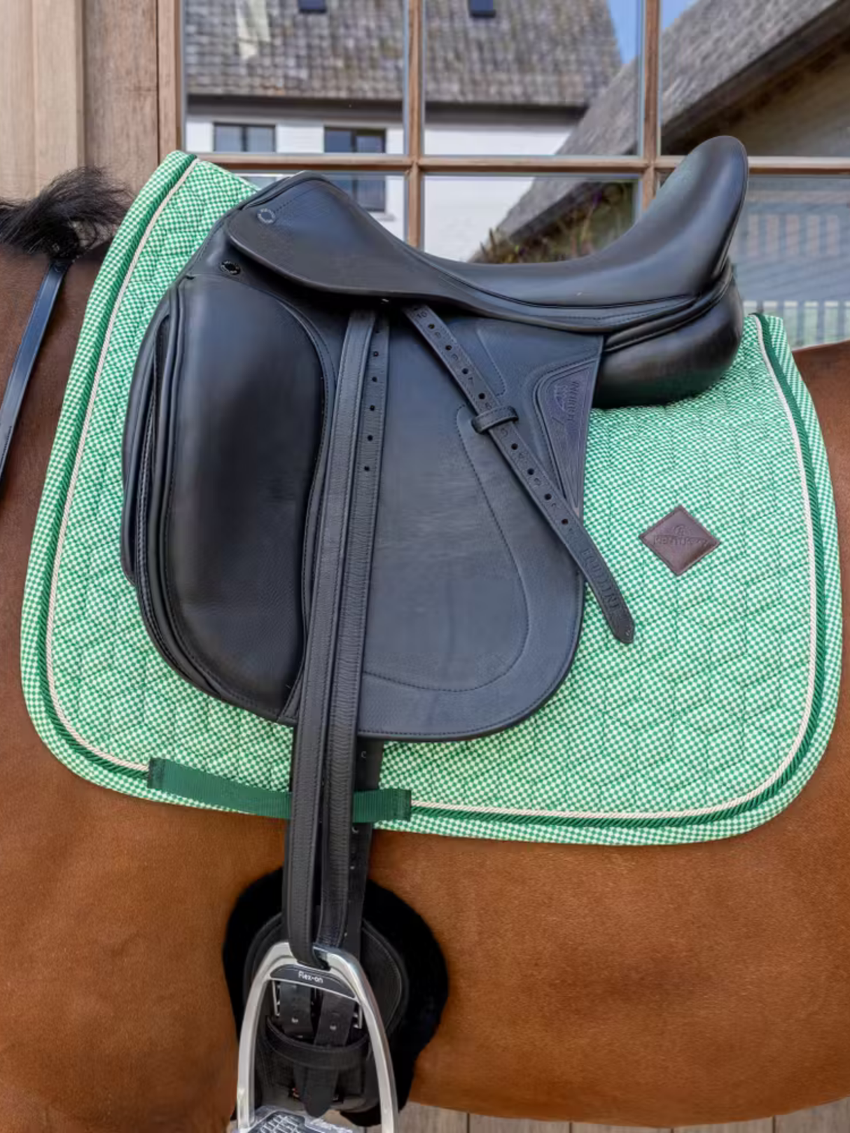 Kentucky Velvet Printing Dressage Saddle Pad Green