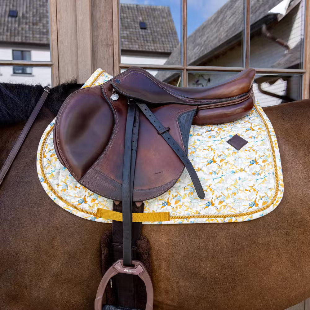 Kentucky Velvet Printing Jump Saddle Pad Brown/White