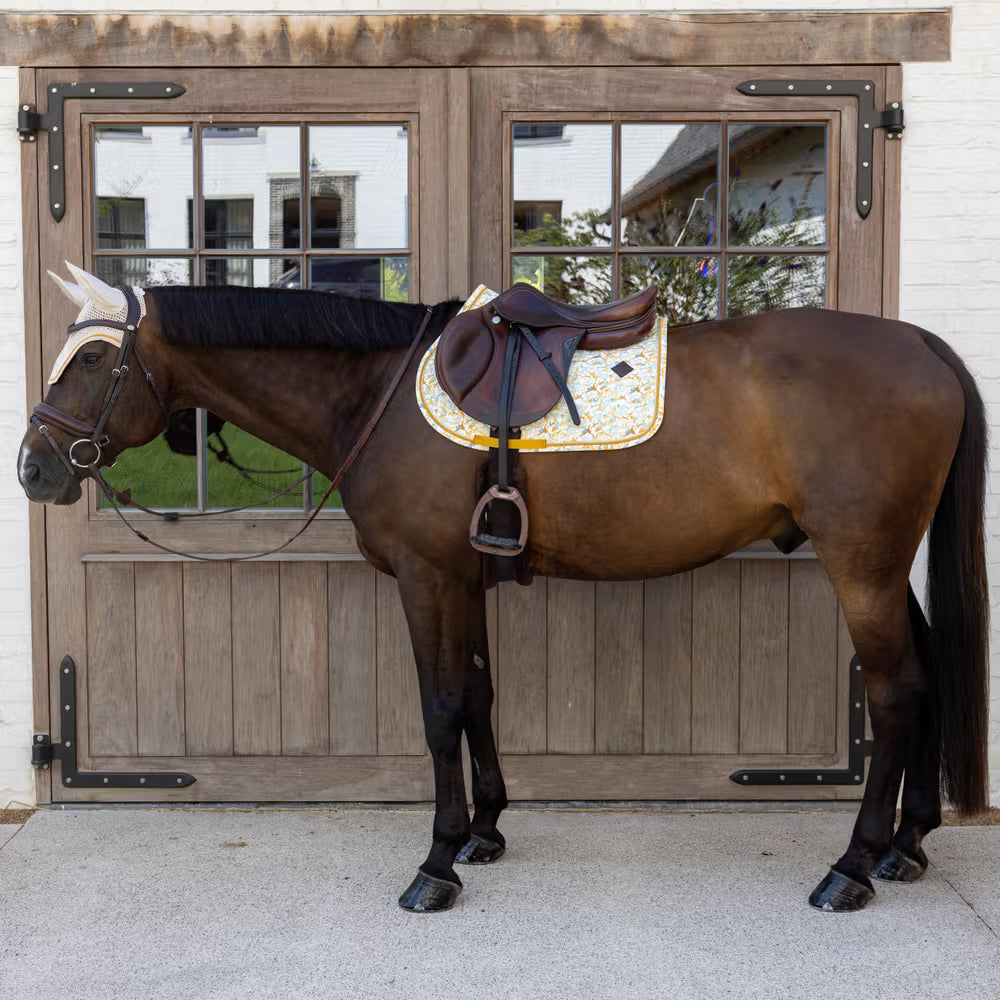 Kentucky Velvet Printing Jump Saddle Pad Brown/White