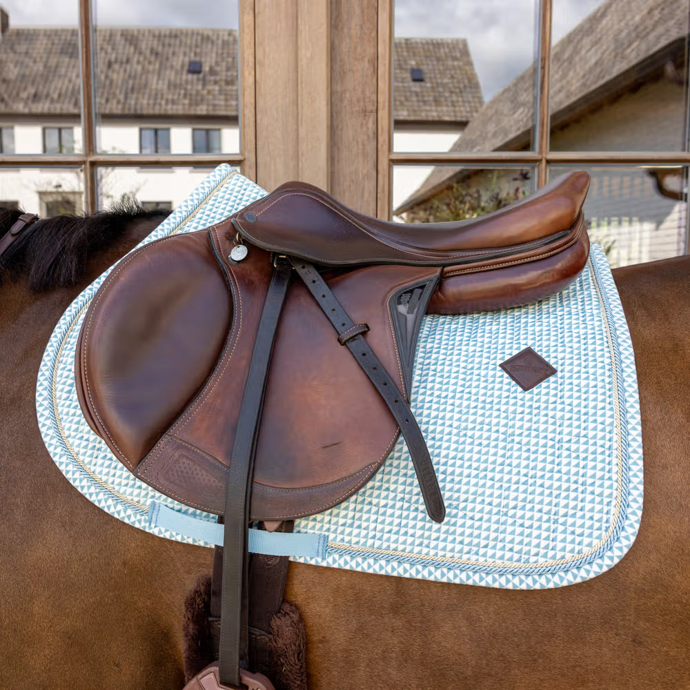 Kentucky Velvet Printing Jump Saddle Pad Light Blue
