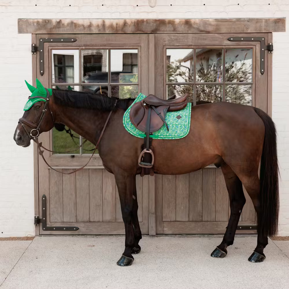 Kentucky Velvet Printing Jump Saddle Pad Green