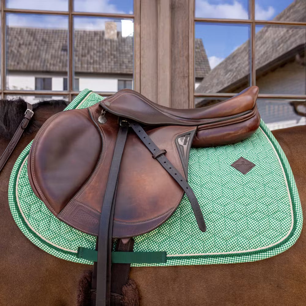 Kentucky Velvet Printing Jump Saddle Pad Green