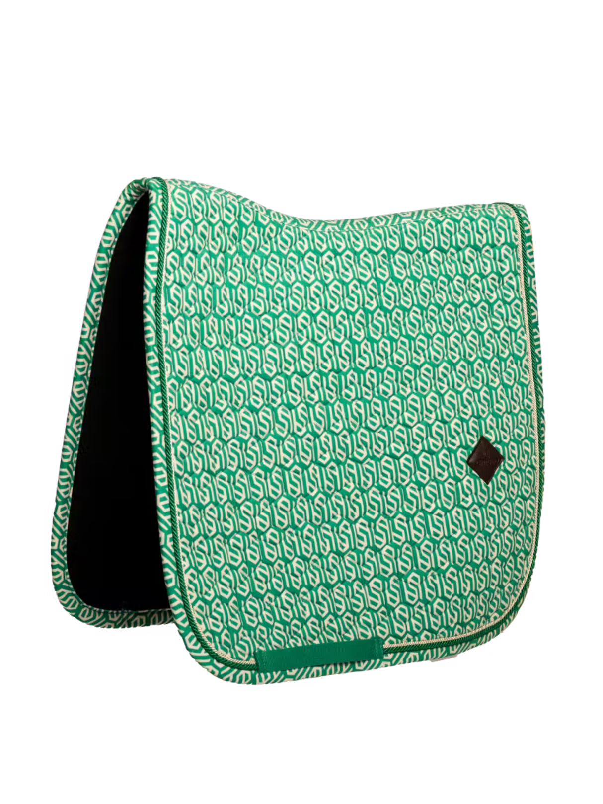 Kentucky Velvet Printing Dressage Saddle Pad Green/White