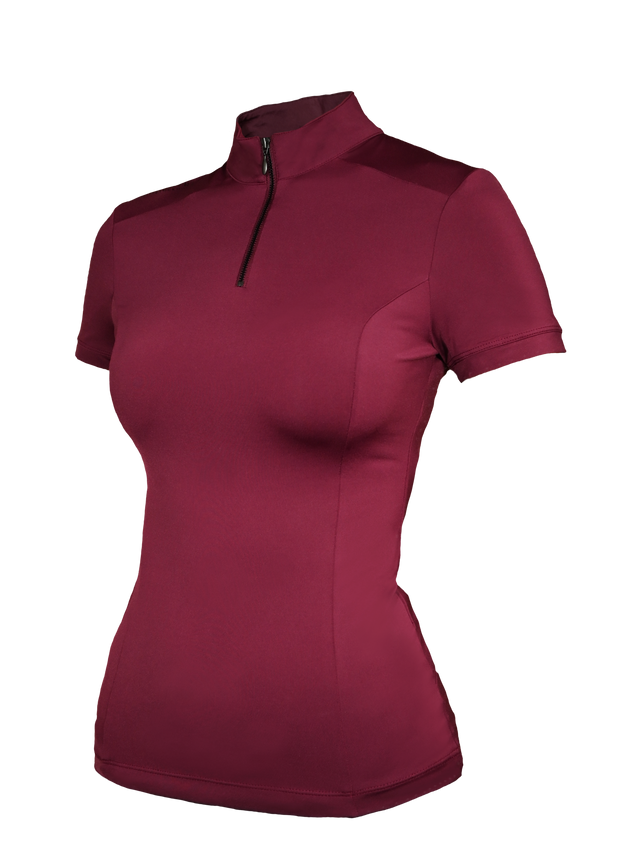 Equestrian Stockholm UV Protection Short-Sleeve Base Layer Bordeaux