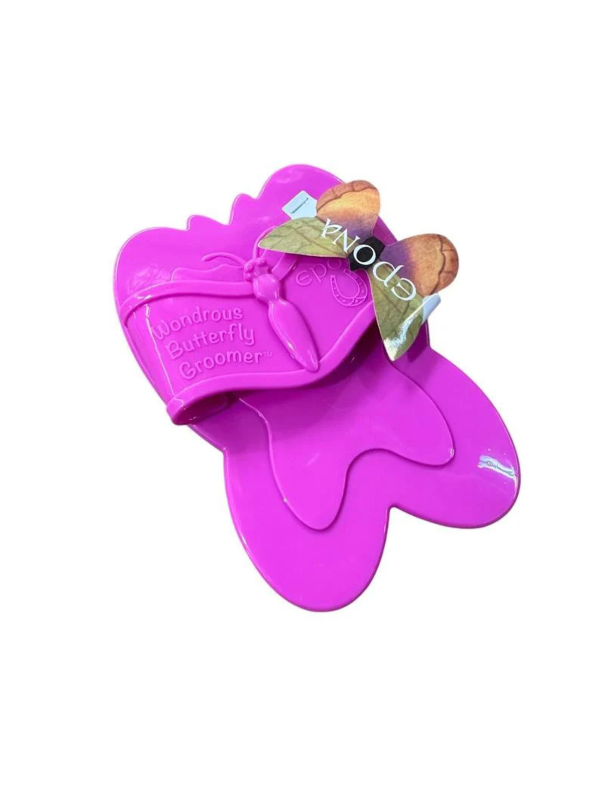 Epona Butterfly Groomer Curry Brush Pink