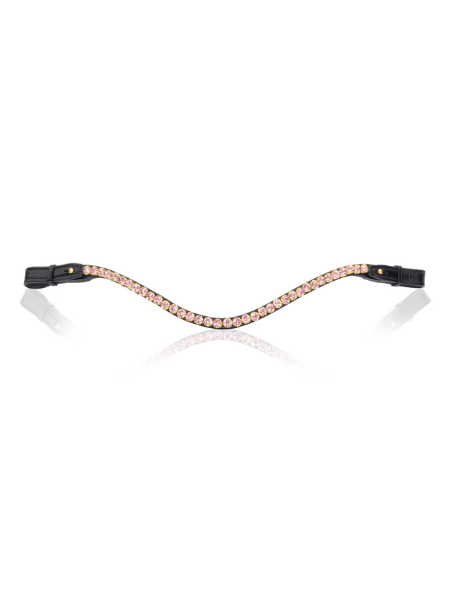 Utzon Equestrian Elegant Browband Pink