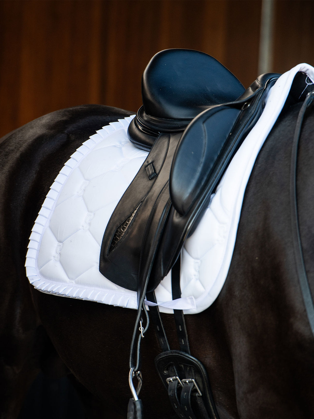 PS of Sweden Ruffle Dressage Saddle Pad White