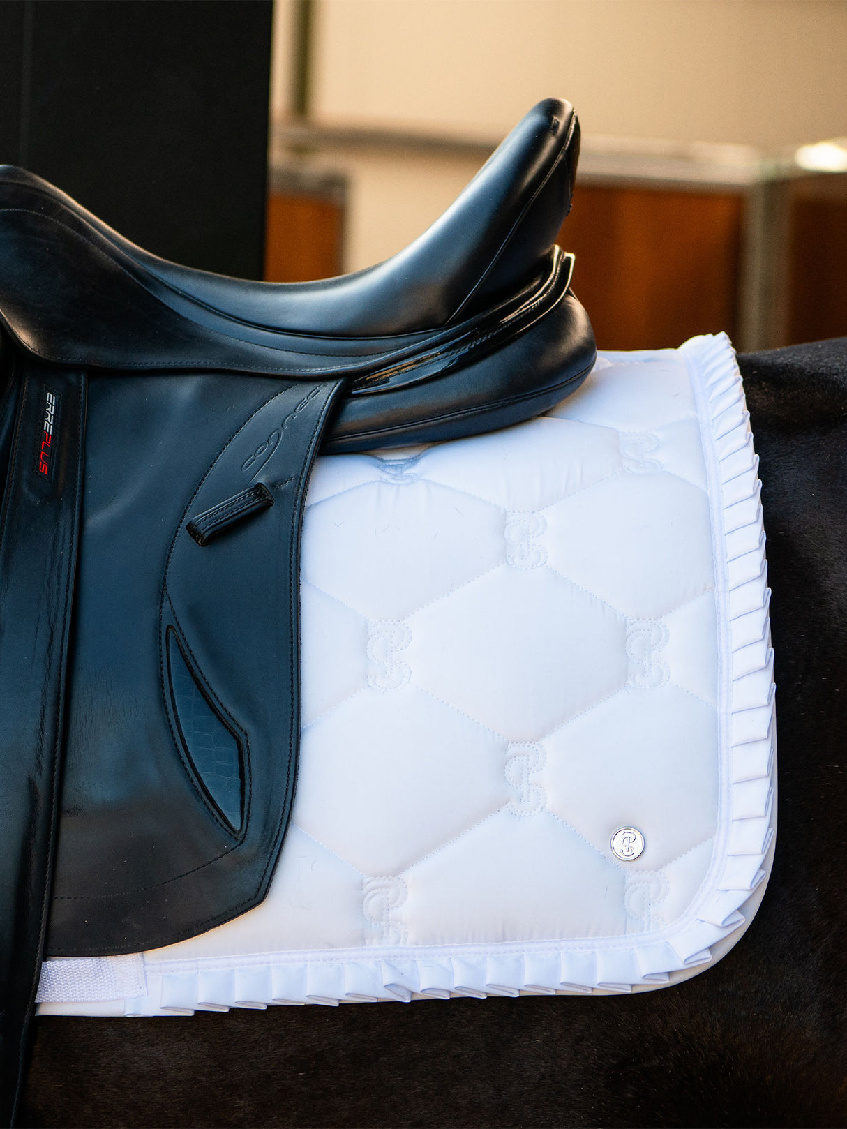 PS of Sweden Ruffle Dressage Saddle Pad White
