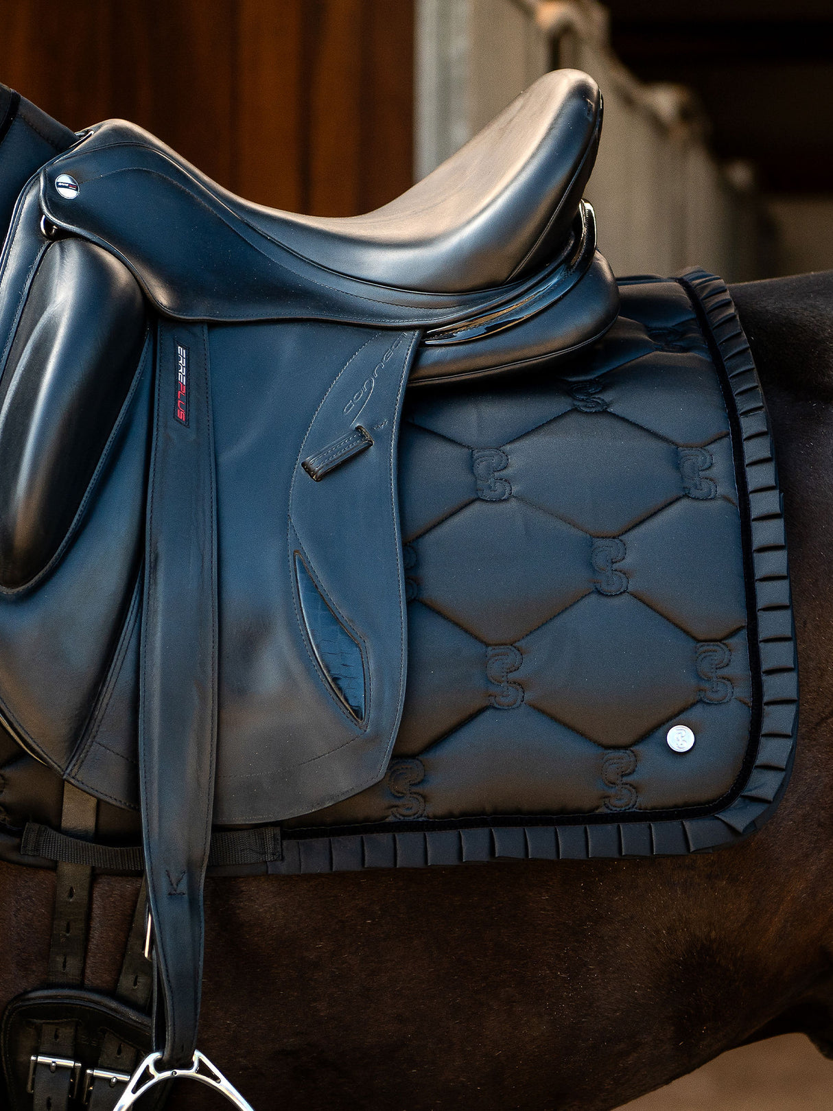 PS of Sweden Ruffle Dressage Saddle Pad Black