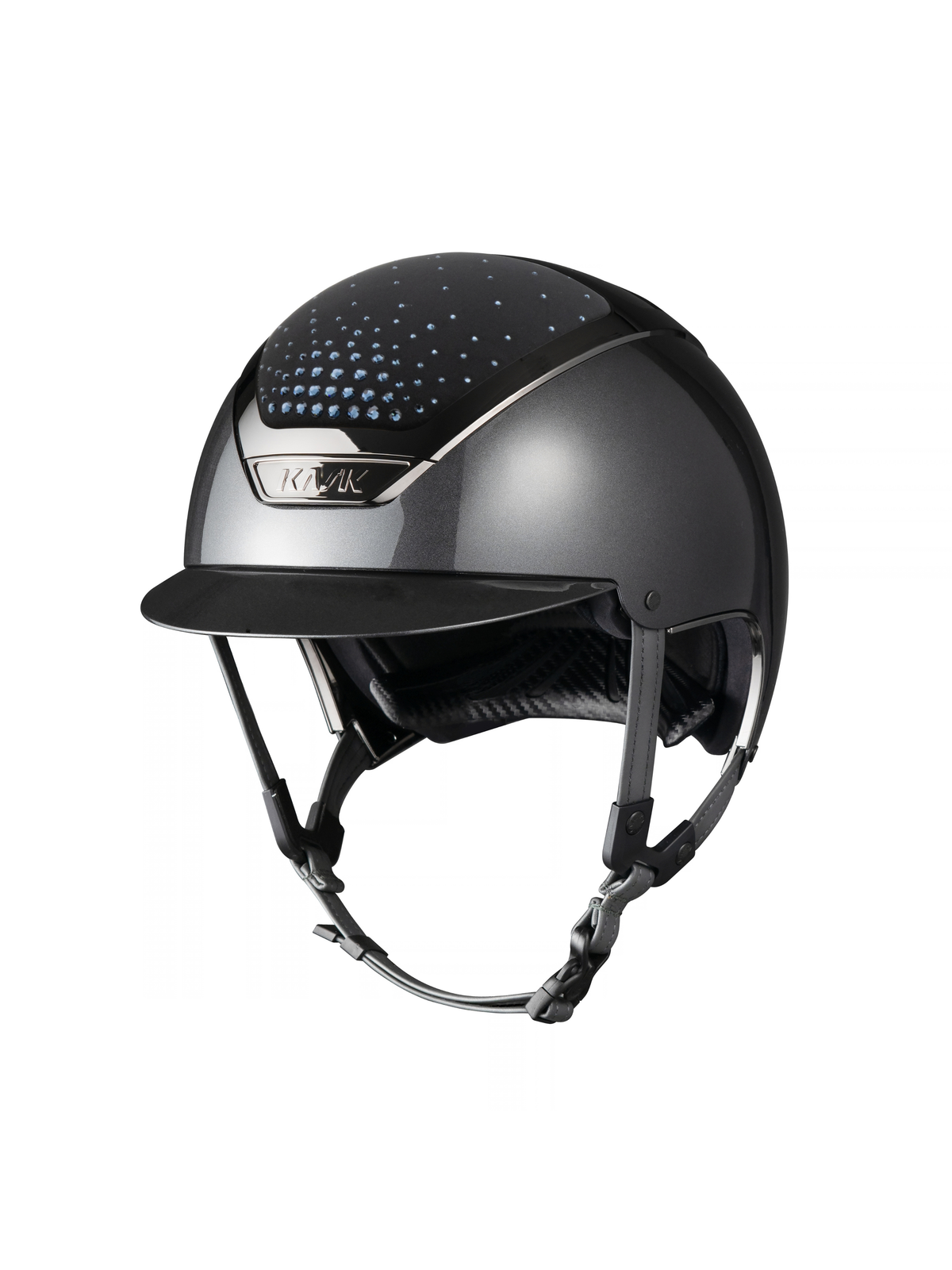 KASK Dogma Shine Passage Helmet Anthracite/Blue Montana