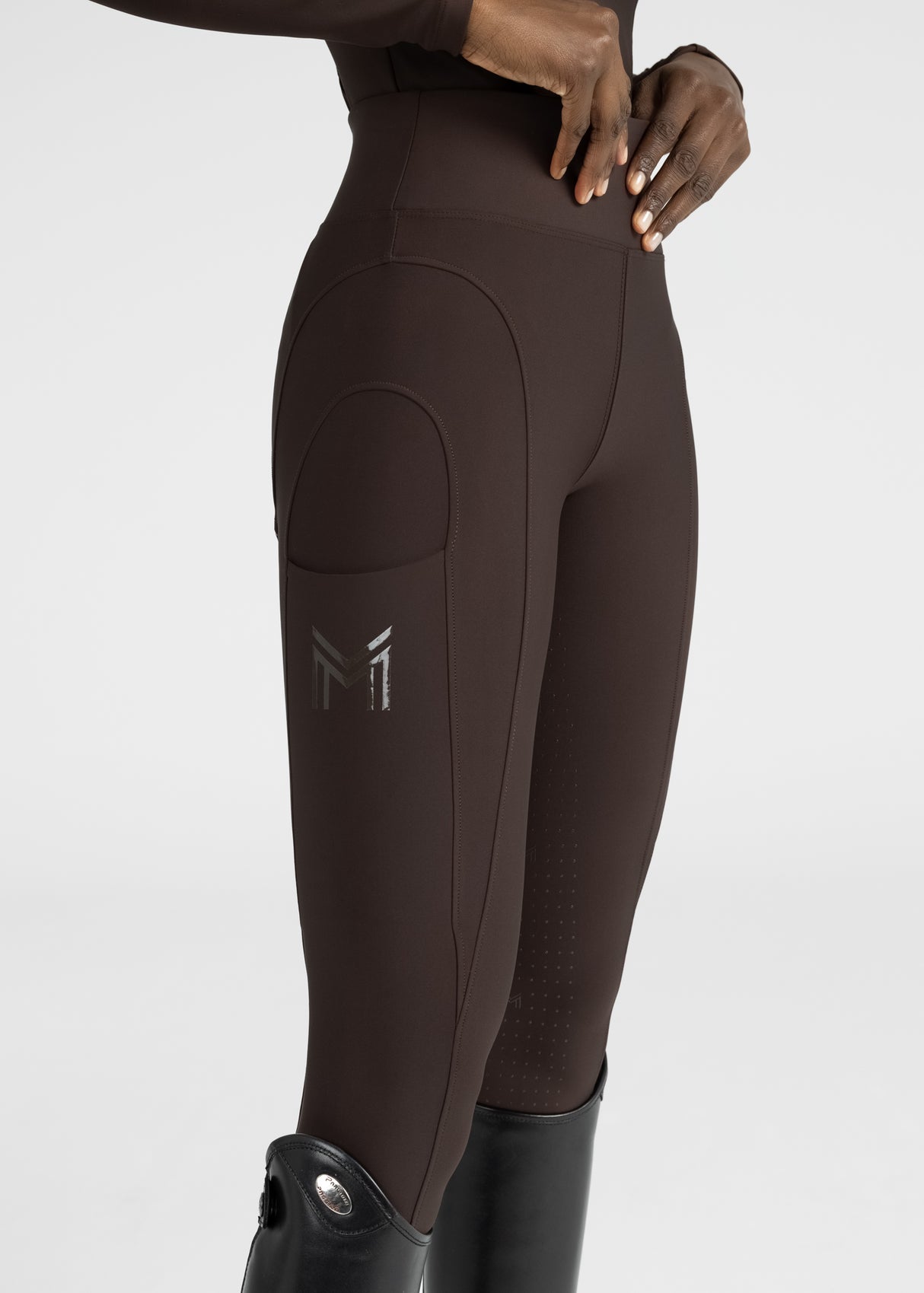 Maximilian Outline Riding Leggings Chocolate