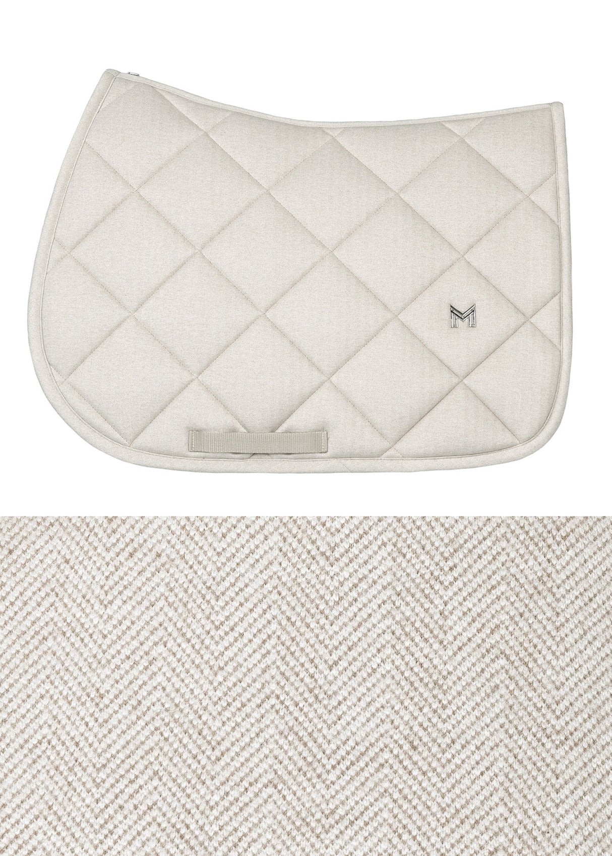 Maximilian Herringbone Jump Saddle Pad Beige
