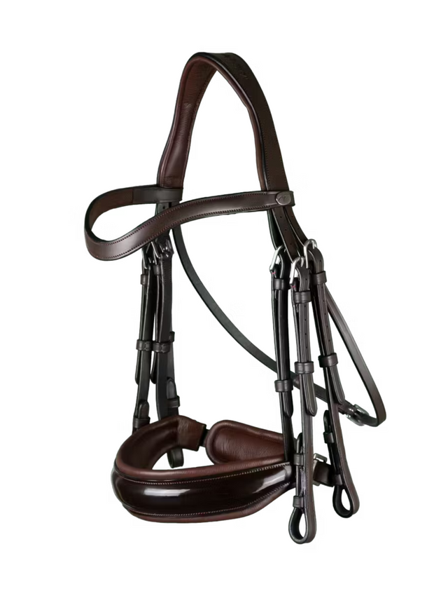 Dy'on Patent Large Crank Noseband Double Bridle