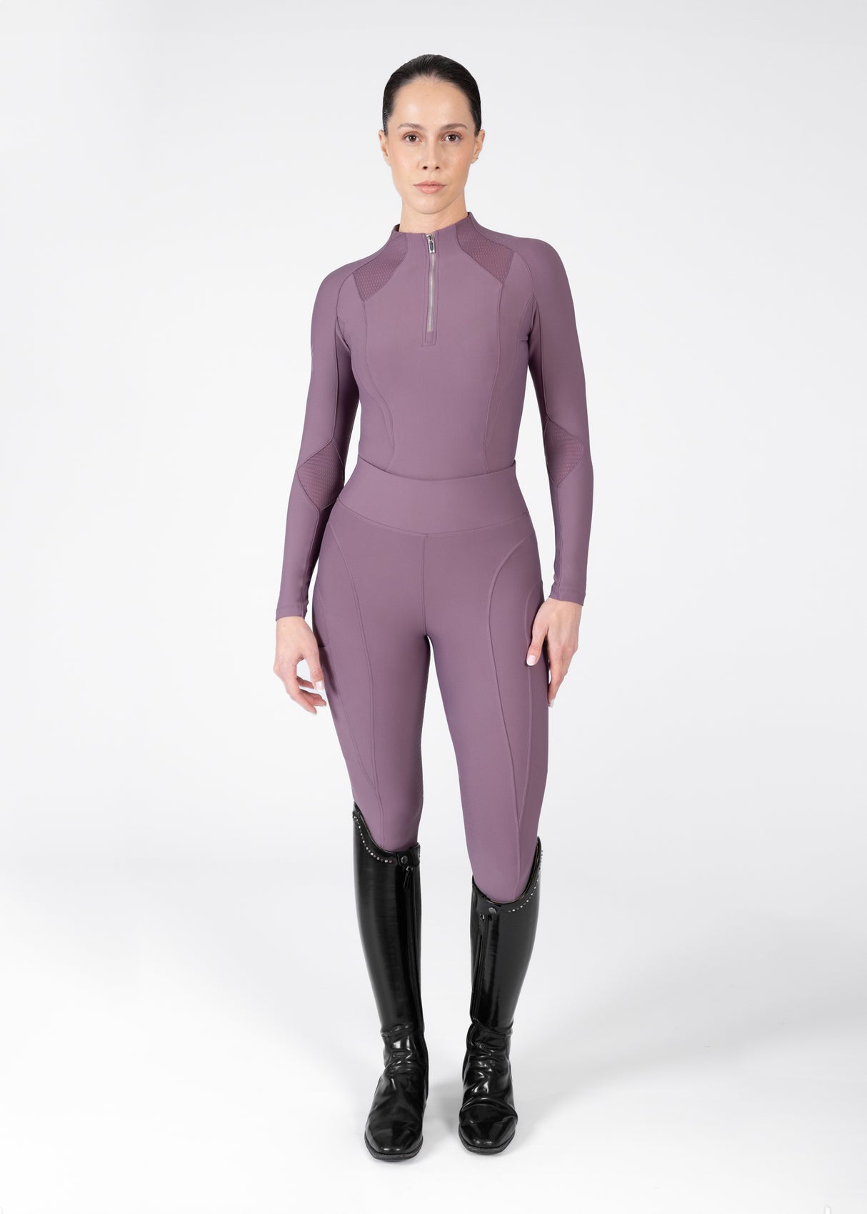Maximilian Outline Riding Leggings Plum
