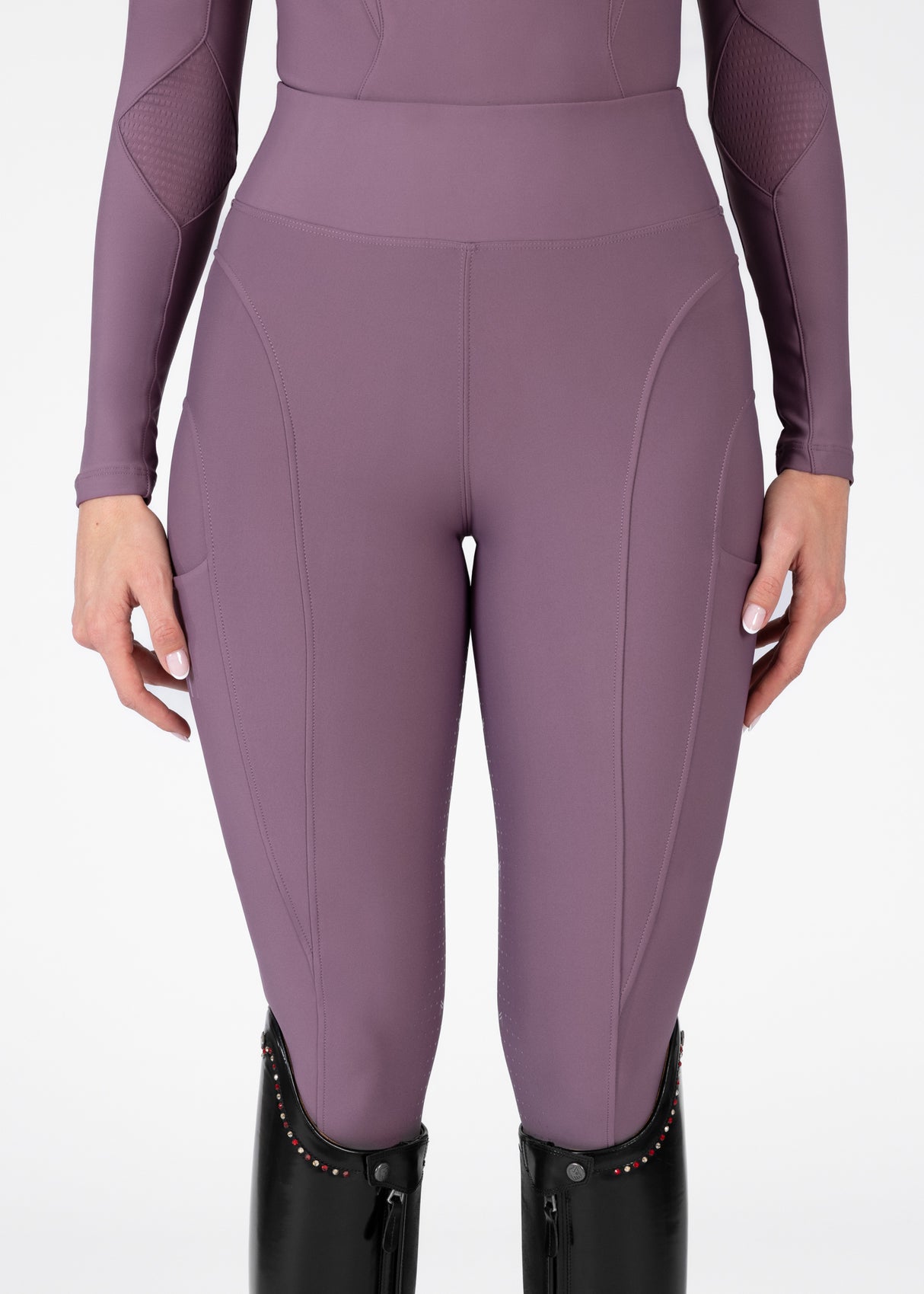 Maximilian Outline Riding Leggings Plum